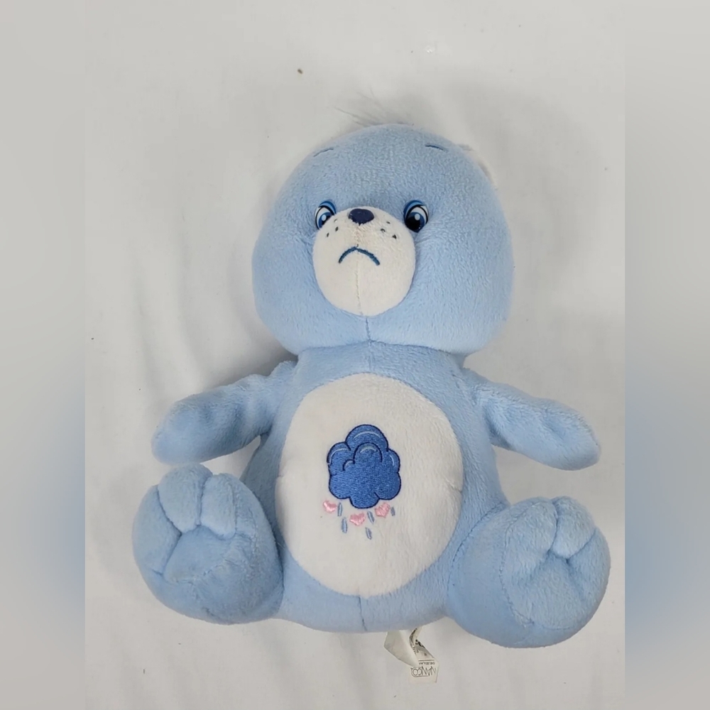 2003 CARE BEAR "GRUMPY BEAR"- BLUE PLUSH COLLECTION DOLL 10" MADE BY NANCO